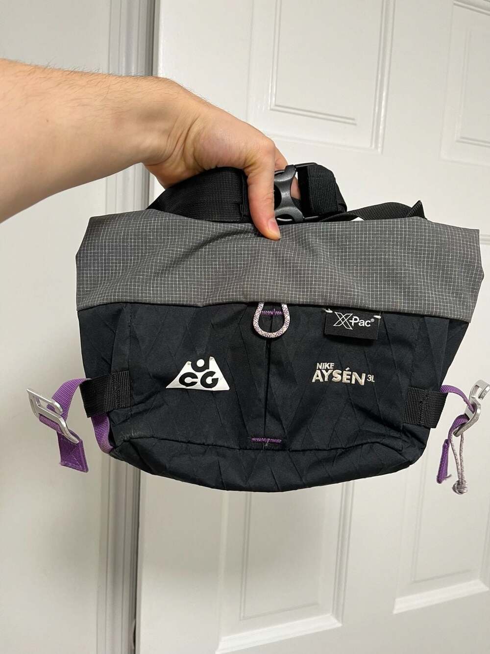 Nike ACG Aysen 3L Waistpack Bag Black Purple X-Pac